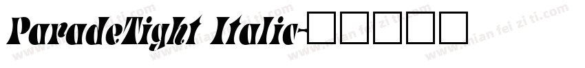 ParadeTight Italic字体转换
